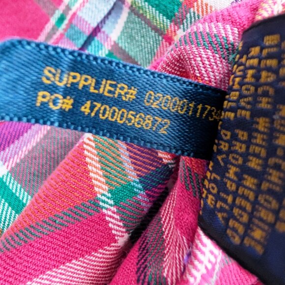 Polo Ralph Lauren  Cotton Plaid Button Down Shirt Size XL Dark Pink Green Colors - Picture 10 of 13